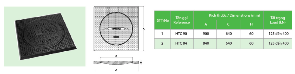 Các loại nắp hố ga composite thông dụng